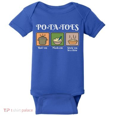 Taters Po Ta Toes Potato Boil Em Baby Bodysuit