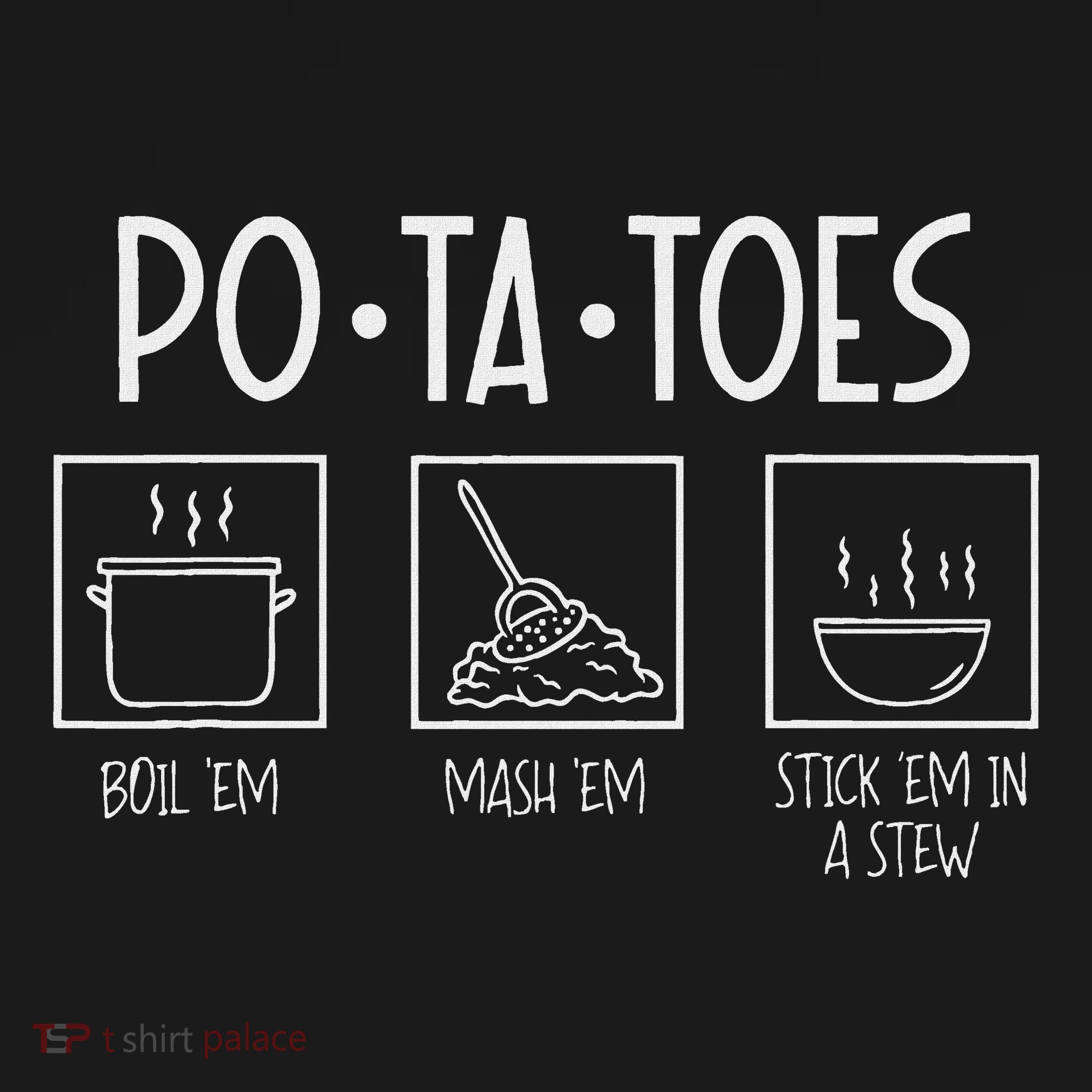 Taters Po Ta Toes Potatoes Funny Nerdy Fantasy Tank Top