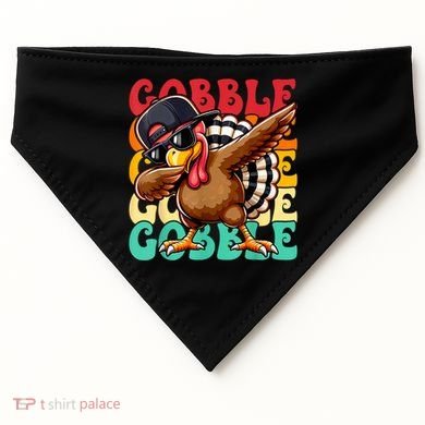 Thanksgiving Pilgrim Turkey Day Gobble USA-Made Doggie Bandana