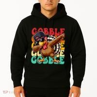 Thanksgiving Pilgrim Turkey Day Gobble Hoodie thumb 2