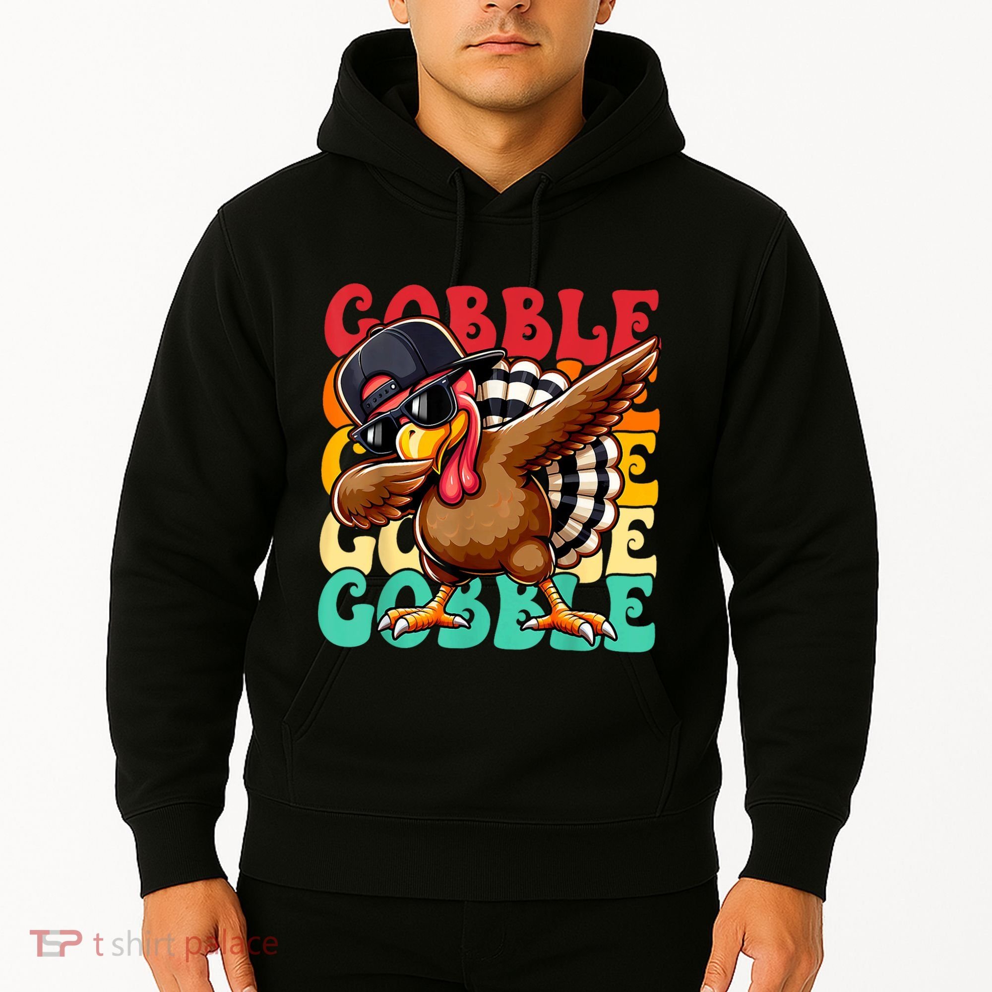 Thanksgiving Pilgrim Turkey Day Gobble Hoodie