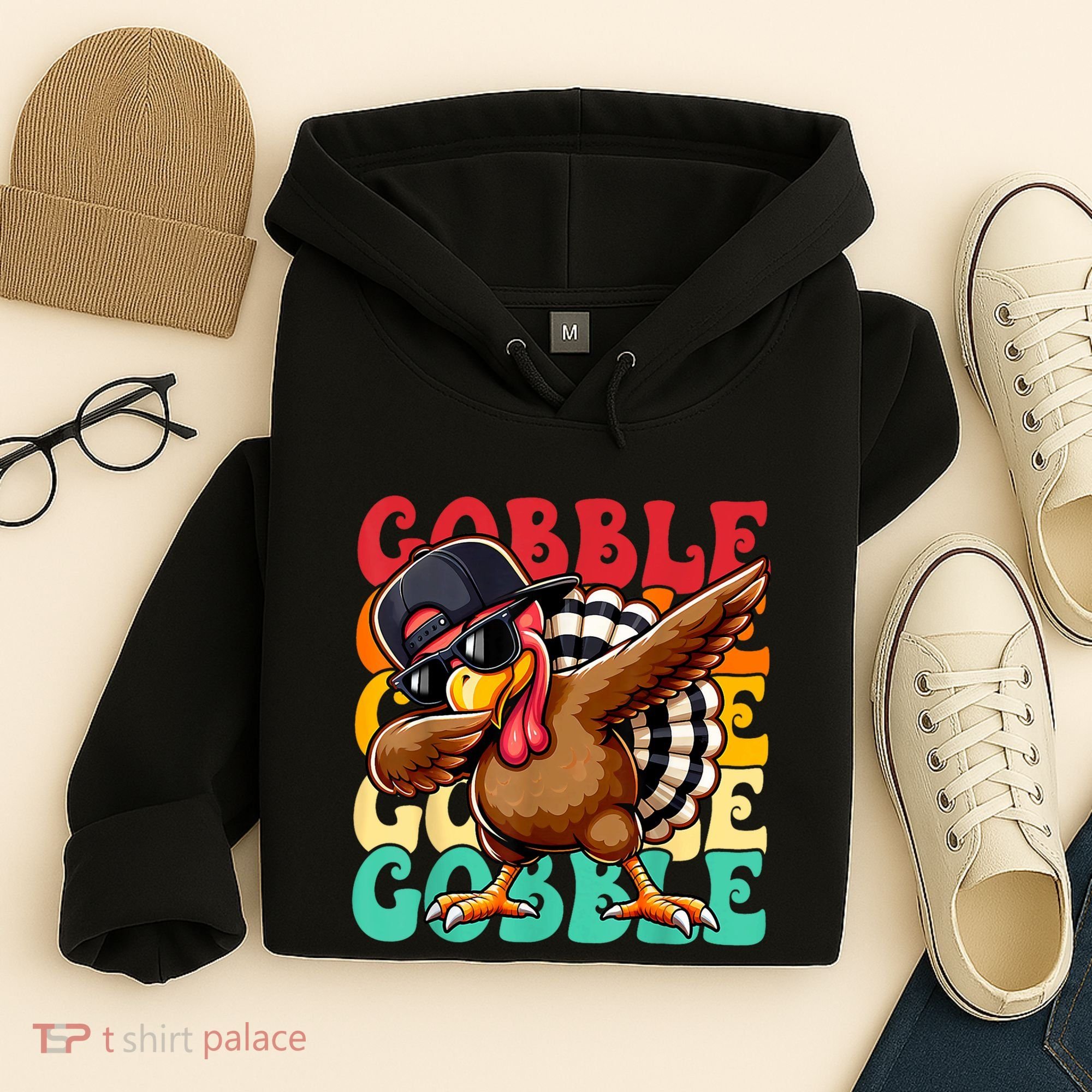 Thanksgiving Pilgrim Turkey Day Gobble Hoodie
