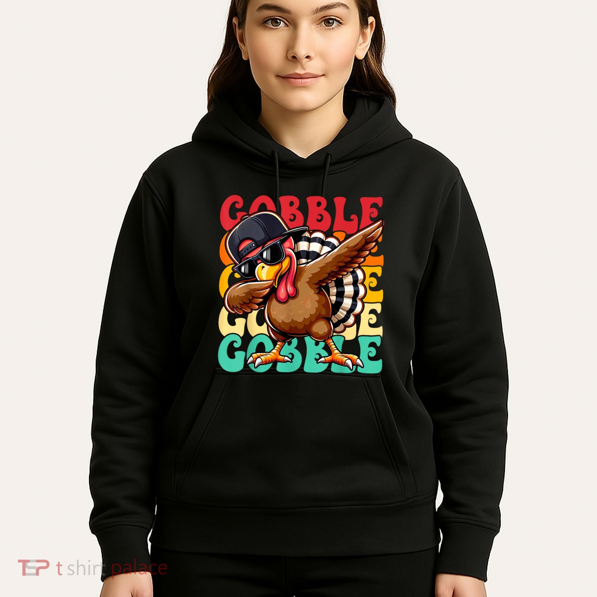 Thanksgiving Pilgrim Turkey Day Gobble Hoodie