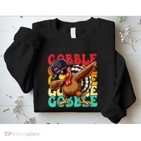 Thanksgiving Pilgrim Turkey Day Gobble Sweatshirt thumb 2