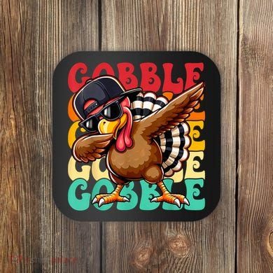Thanksgiving Pilgrim Turkey Day Gobble Coaster