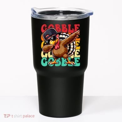 Thanksgiving Pilgrim Turkey Day Gobble Tumbler