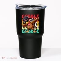 Thanksgiving Pilgrim Turkey Day Gobble Tumbler thumb 0