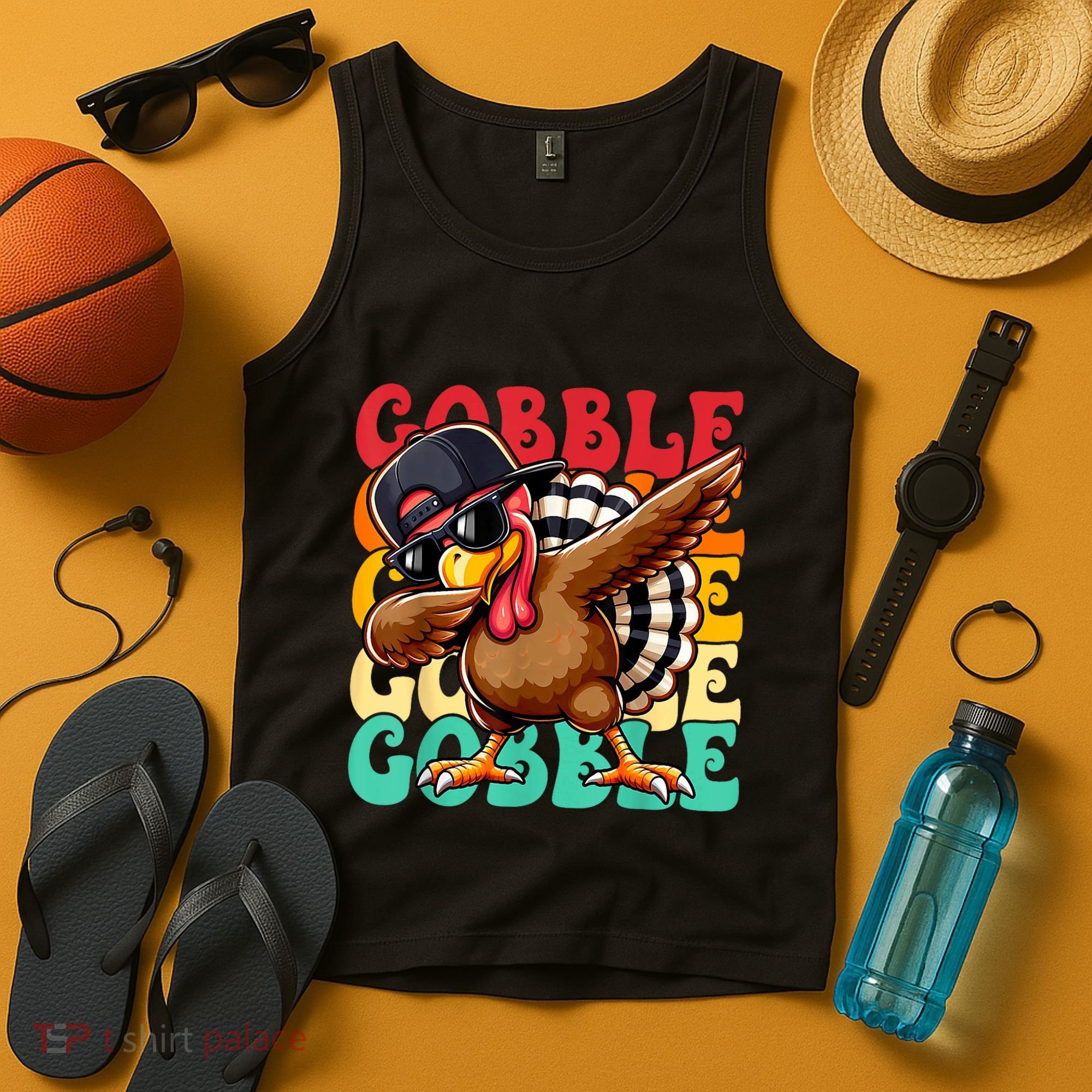 Thanksgiving Pilgrim Turkey Day Gobble Tank Top