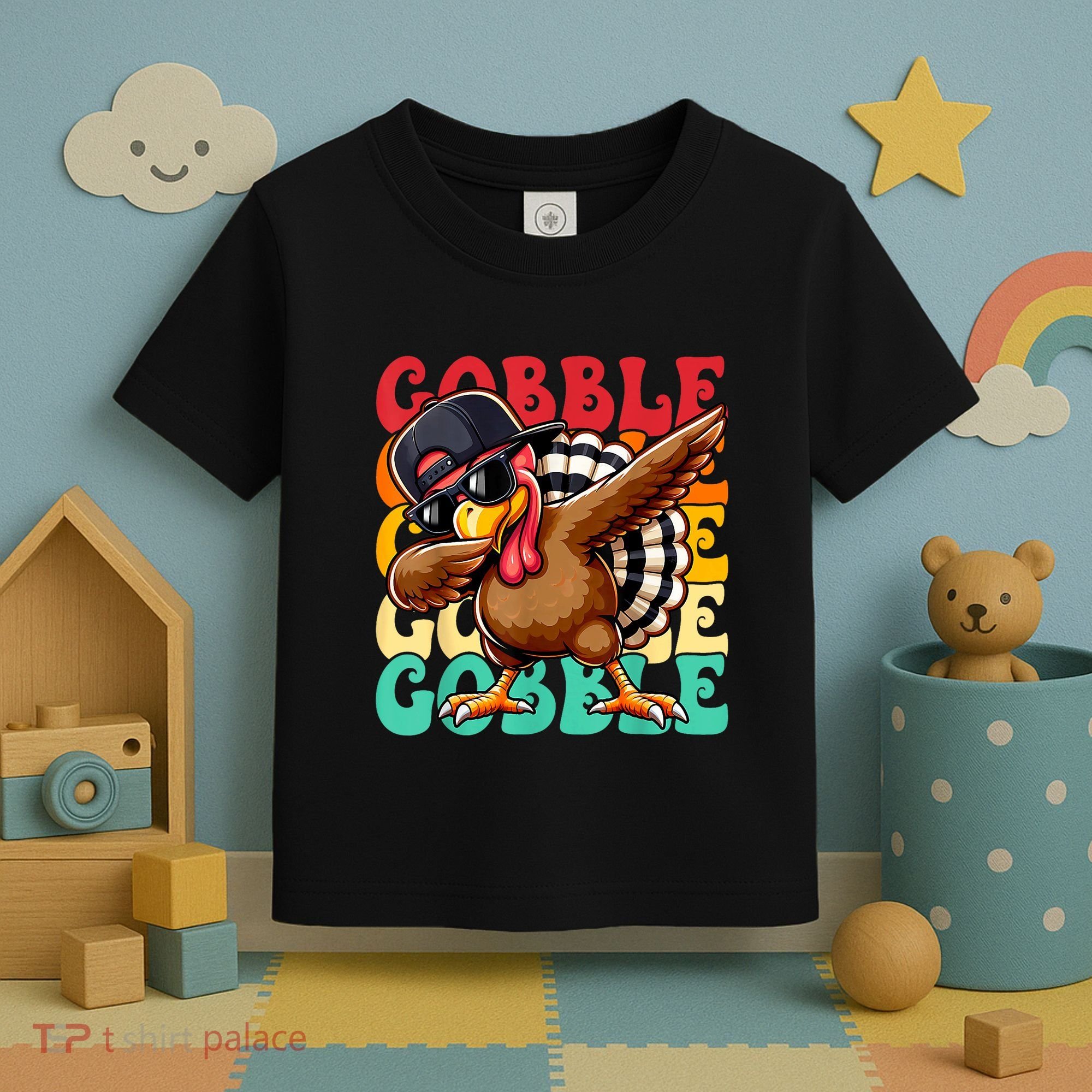 Thanksgiving Pilgrim Turkey Day Gobble Toddler T-Shirt