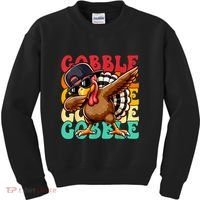 Thanksgiving Pilgrim Turkey Day Gobble Kids Sweatshirt thumb 0