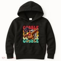 Thanksgiving Pilgrim Turkey Day Gobble Kids Hoodie thumb 0