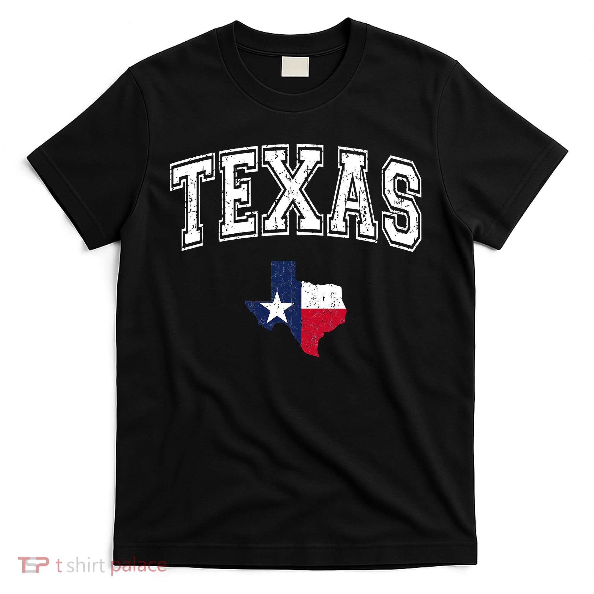 Texas Proud Texan Patriot American USA Flag Vintage Map T-Shirt