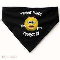 Throat Punch Thursday Sarcastic Cute Gift USA-Made Doggie Bandana thumb 0