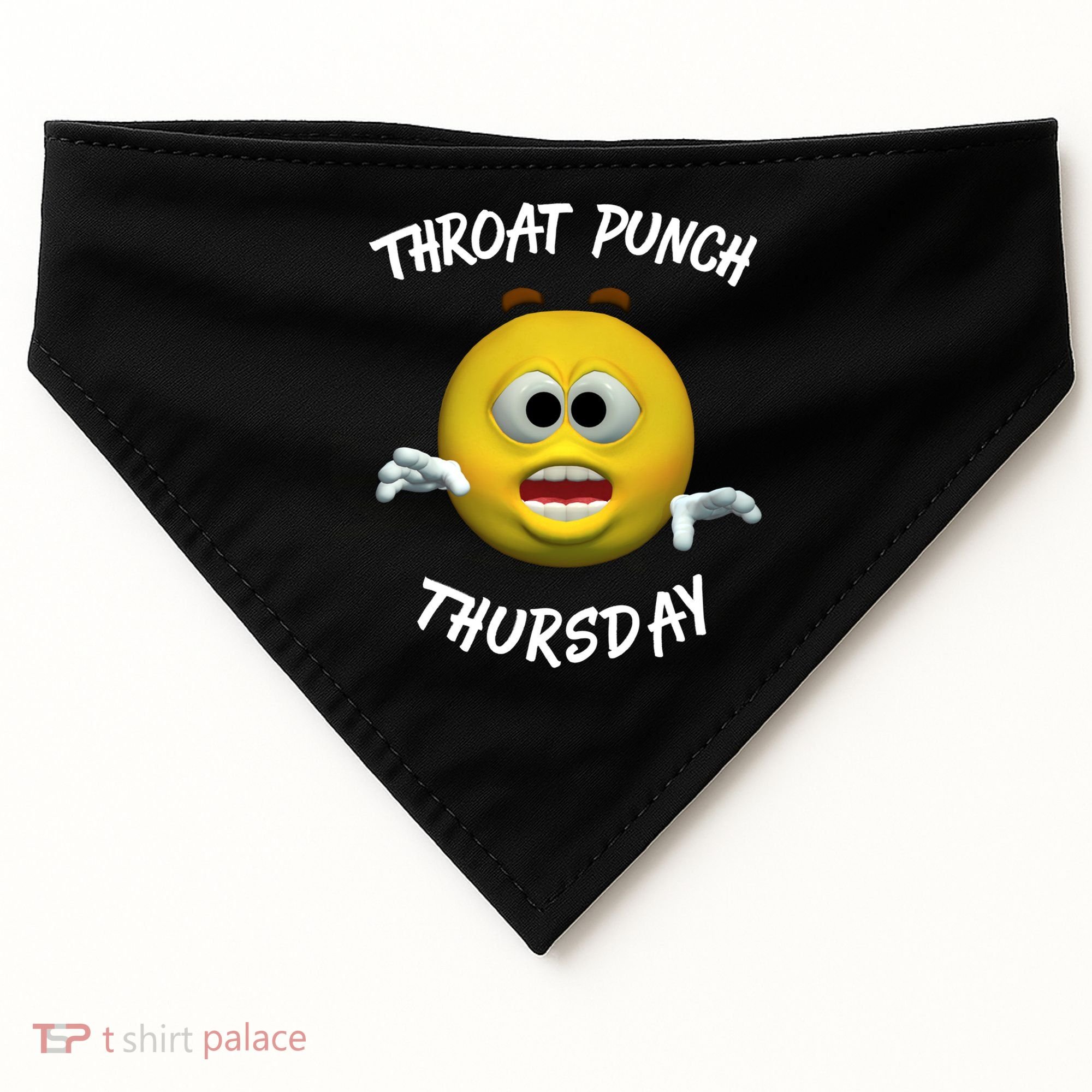 Throat Punch Thursday Sarcastic Cute Gift USA-Made Doggie Bandana