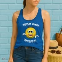Throat Punch Thursday Sarcastic Cute Gift Women's Tank Top thumb 2