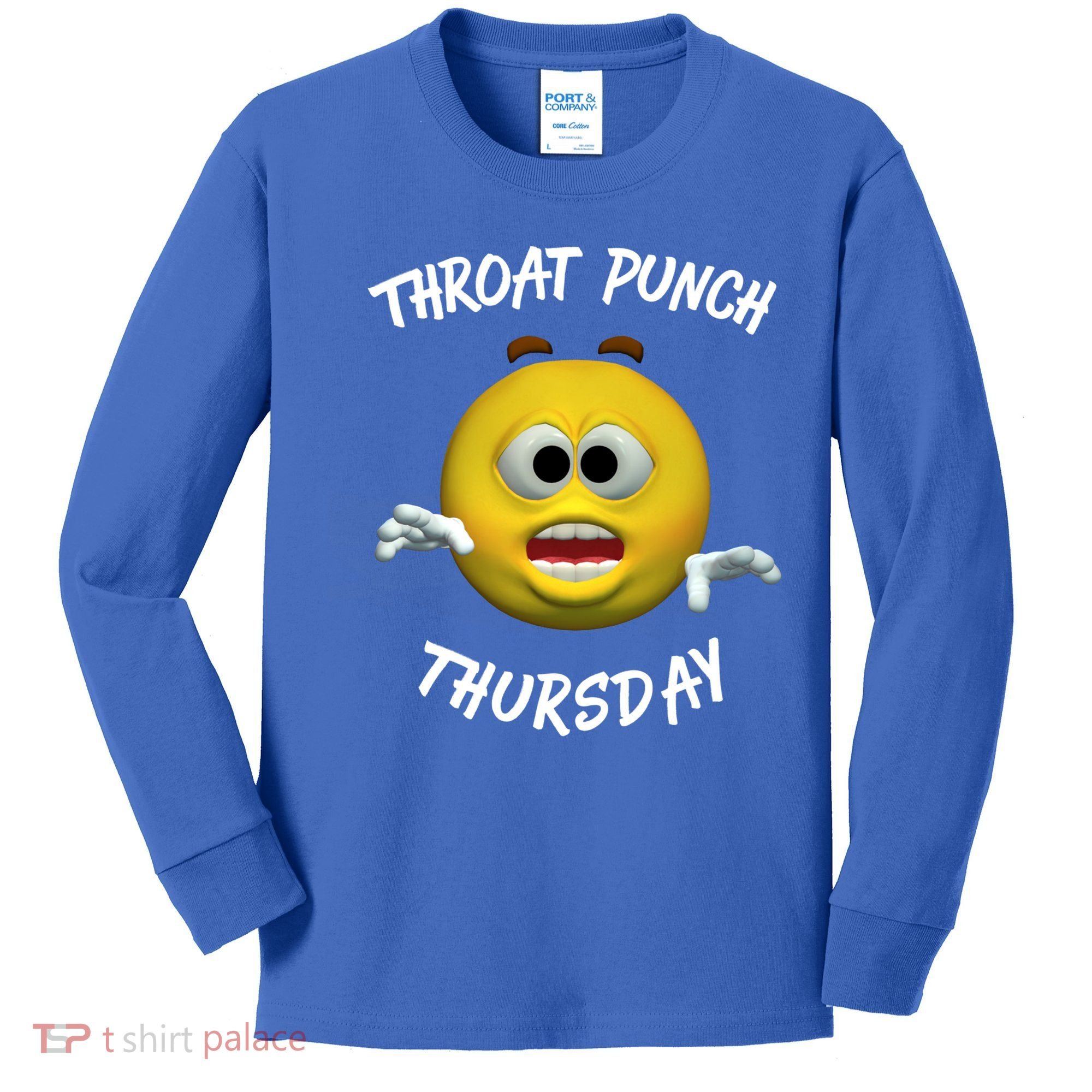 Throat Punch Thursday Sarcastic Cute Gift Kids Long Sleeve Shirt