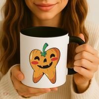 Tooth Pumpkin Coffee Mug thumb 3