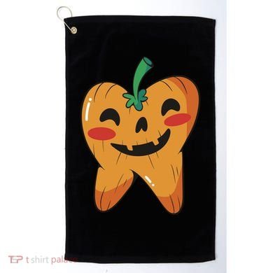 Tooth Pumpkin Golf Towel