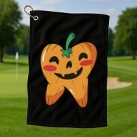 Tooth Pumpkin Golf Towel thumb 1
