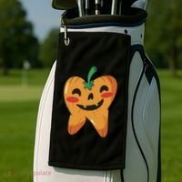 Tooth Pumpkin Golf Towel thumb 2