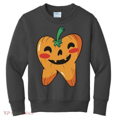 Tooth Pumpkin Kids Sweatshirt