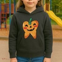 Tooth Pumpkin Kids Hoodie thumb 3