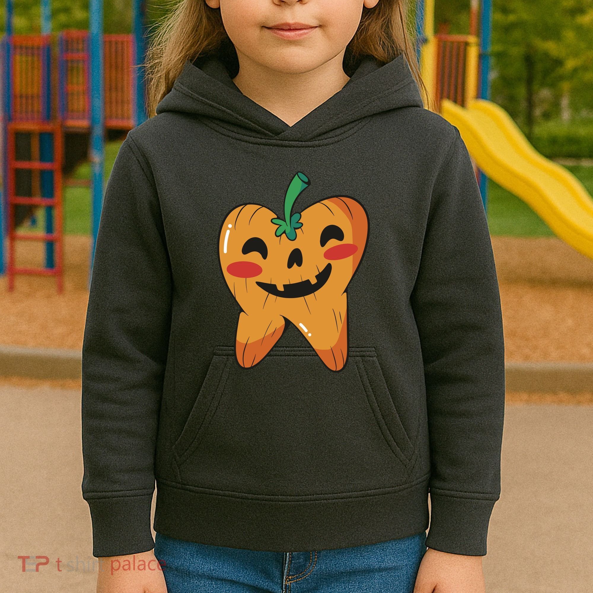 Tooth Pumpkin Kids Hoodie