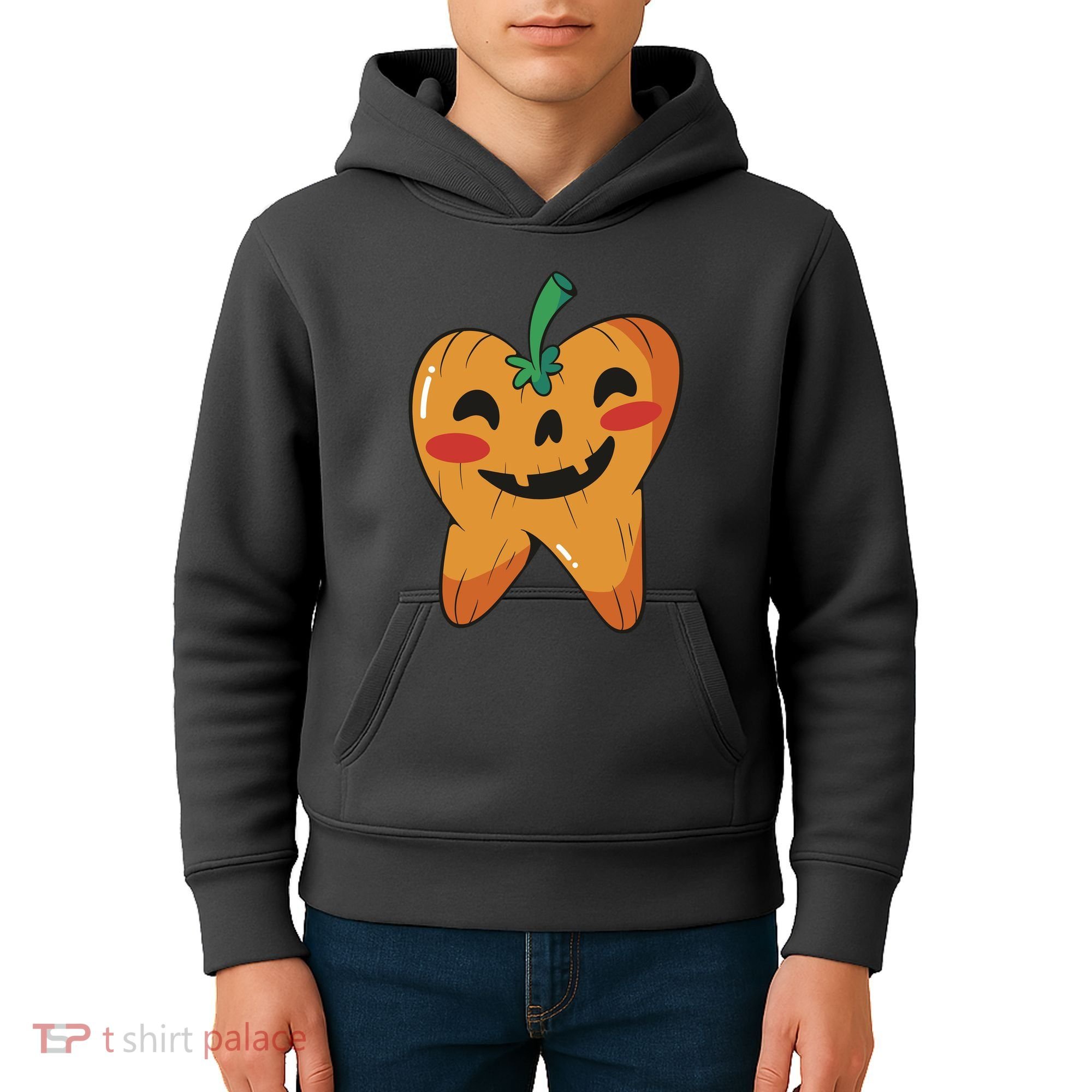 Tooth Pumpkin Kids Hoodie