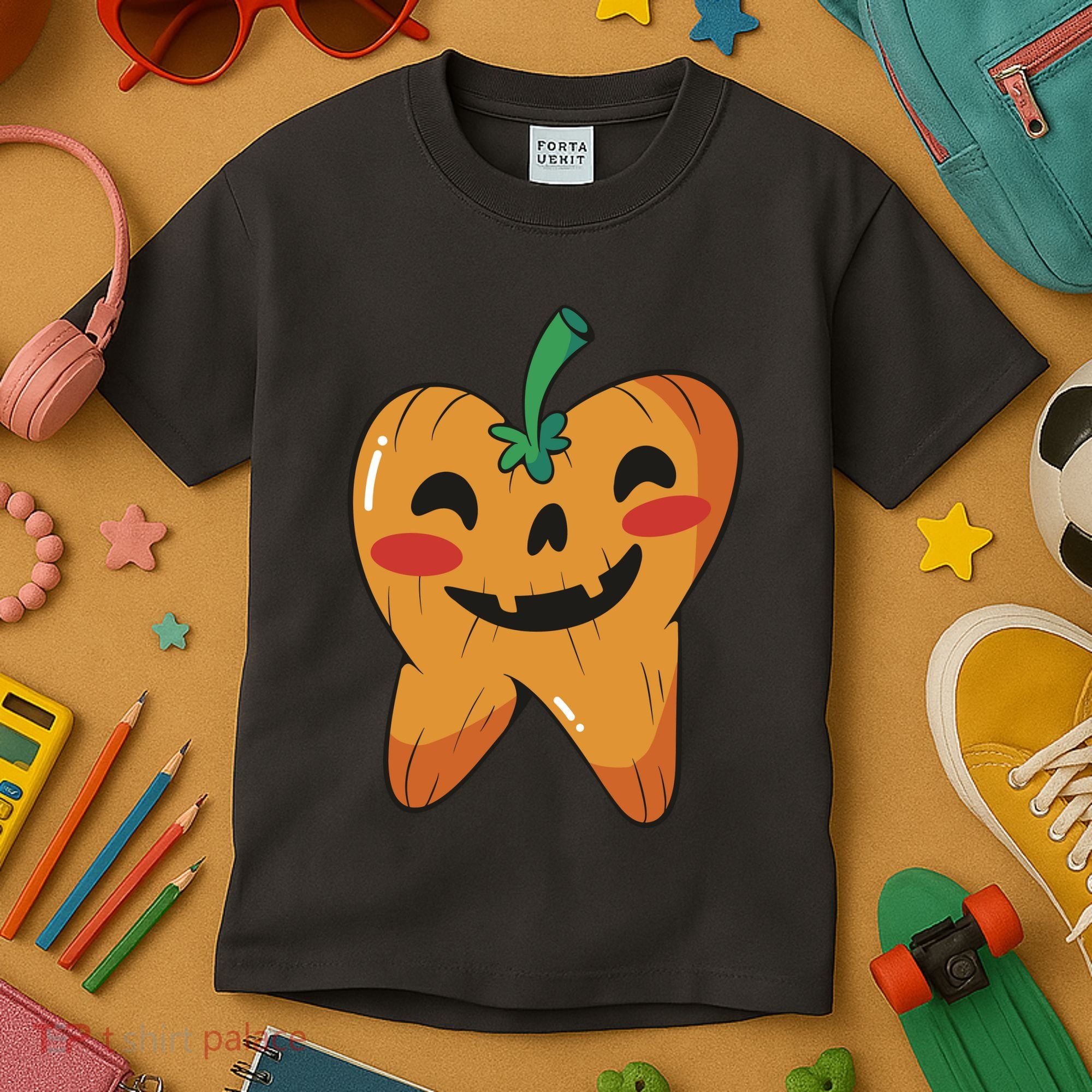 Tooth Pumpkin Kids T-Shirt