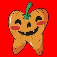 Tooth Pumpkin Santa Hat thumb 1