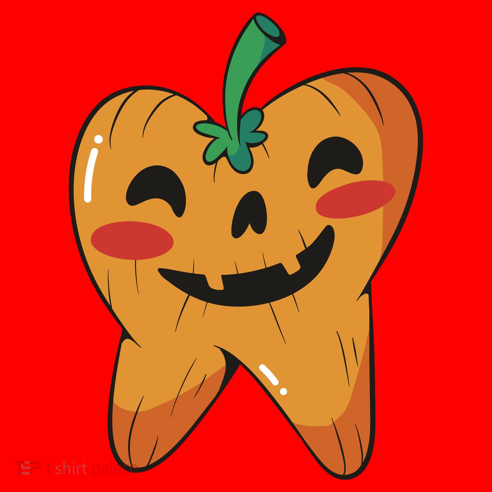 Tooth Pumpkin Santa Hat
