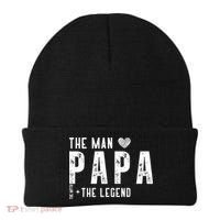 The Papa The Myth The Legend Fathers Day Gift Beanie thumb 0
