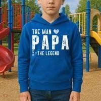 The Papa The Myth The Legend Fathers Day Gift Kids Hoodie thumb 2