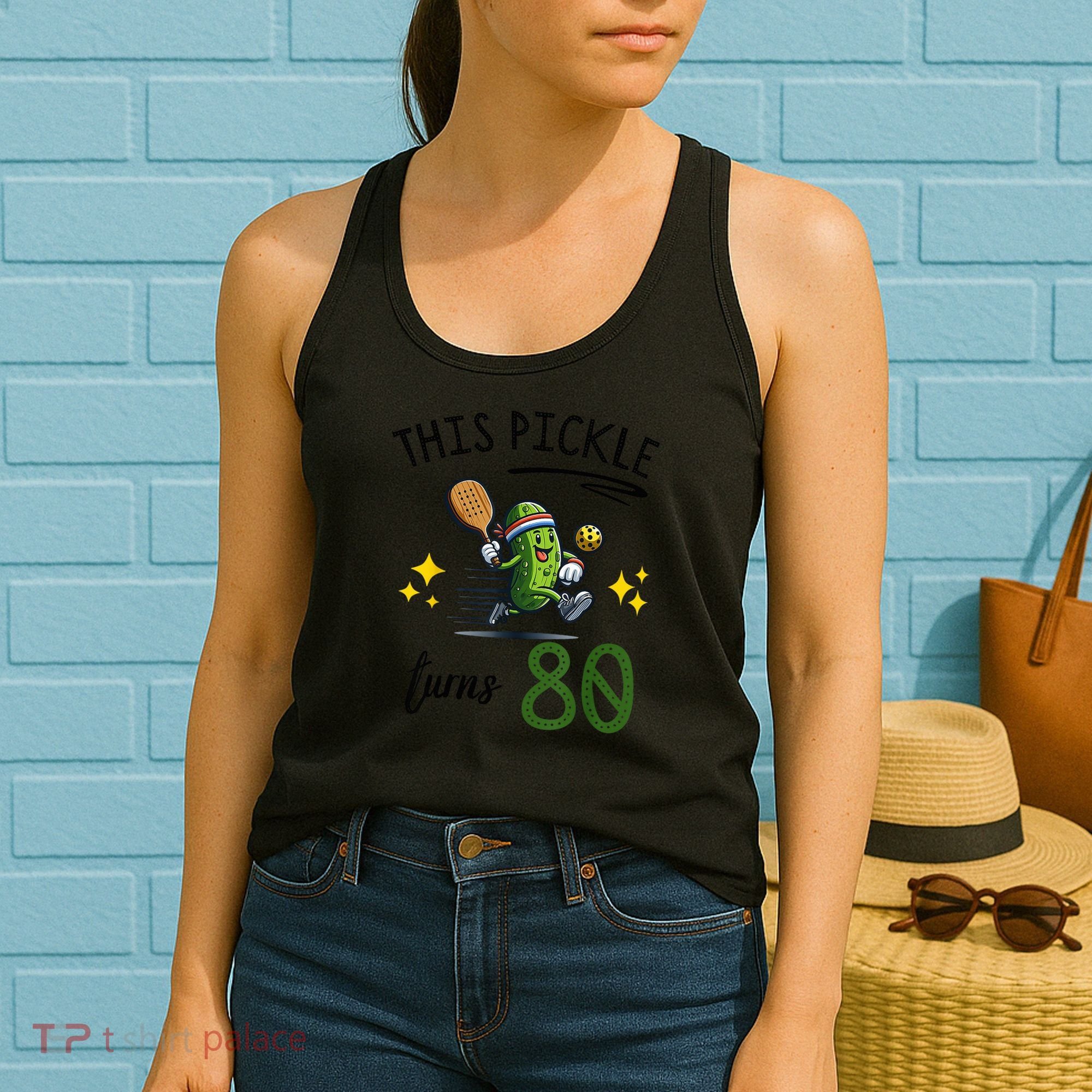 THIS PICKLE TURNS 80 PICKLEBALL 80th BIRTHDAY Women's Tank Top