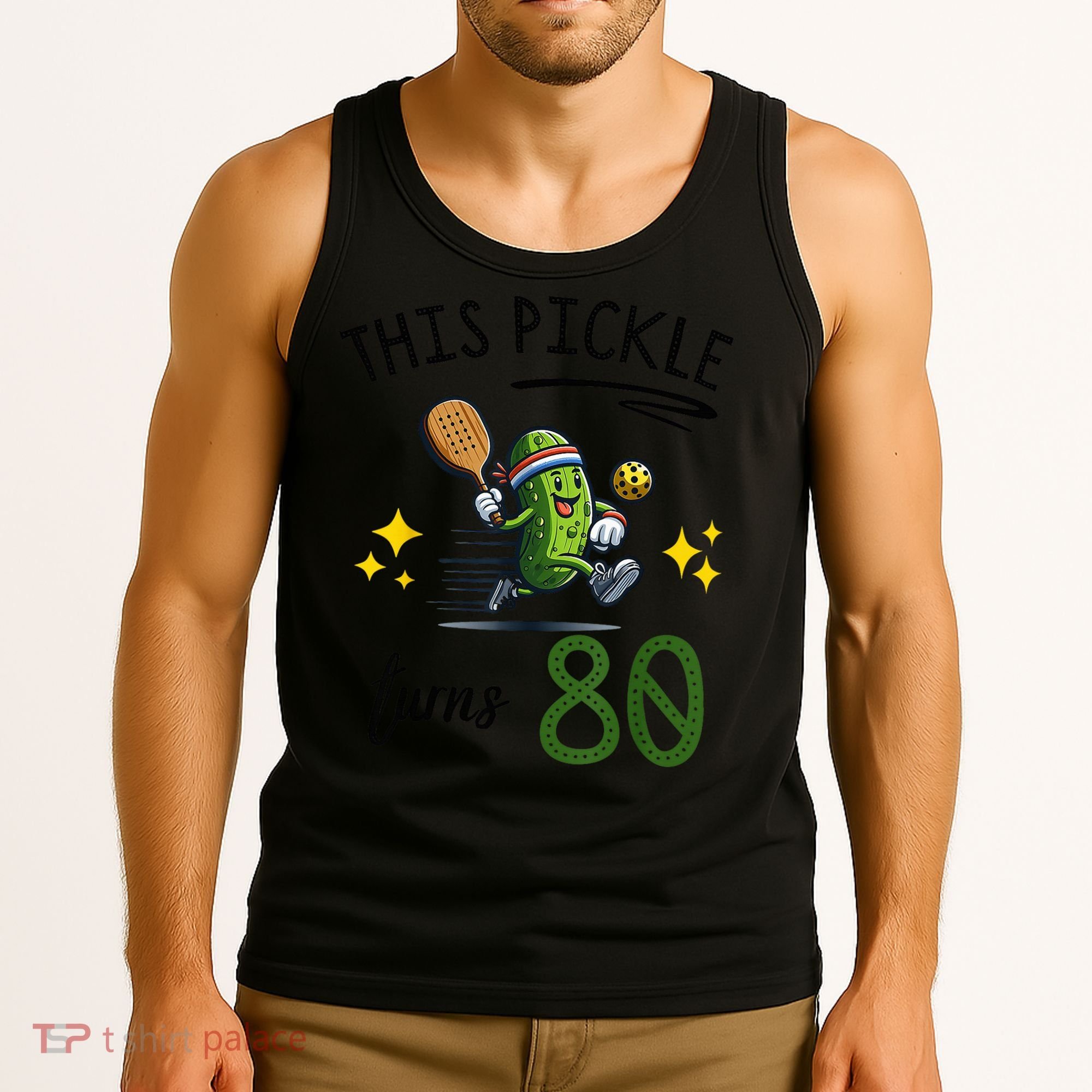 THIS PICKLE TURNS 80 PICKLEBALL 80th BIRTHDAY Tank Top