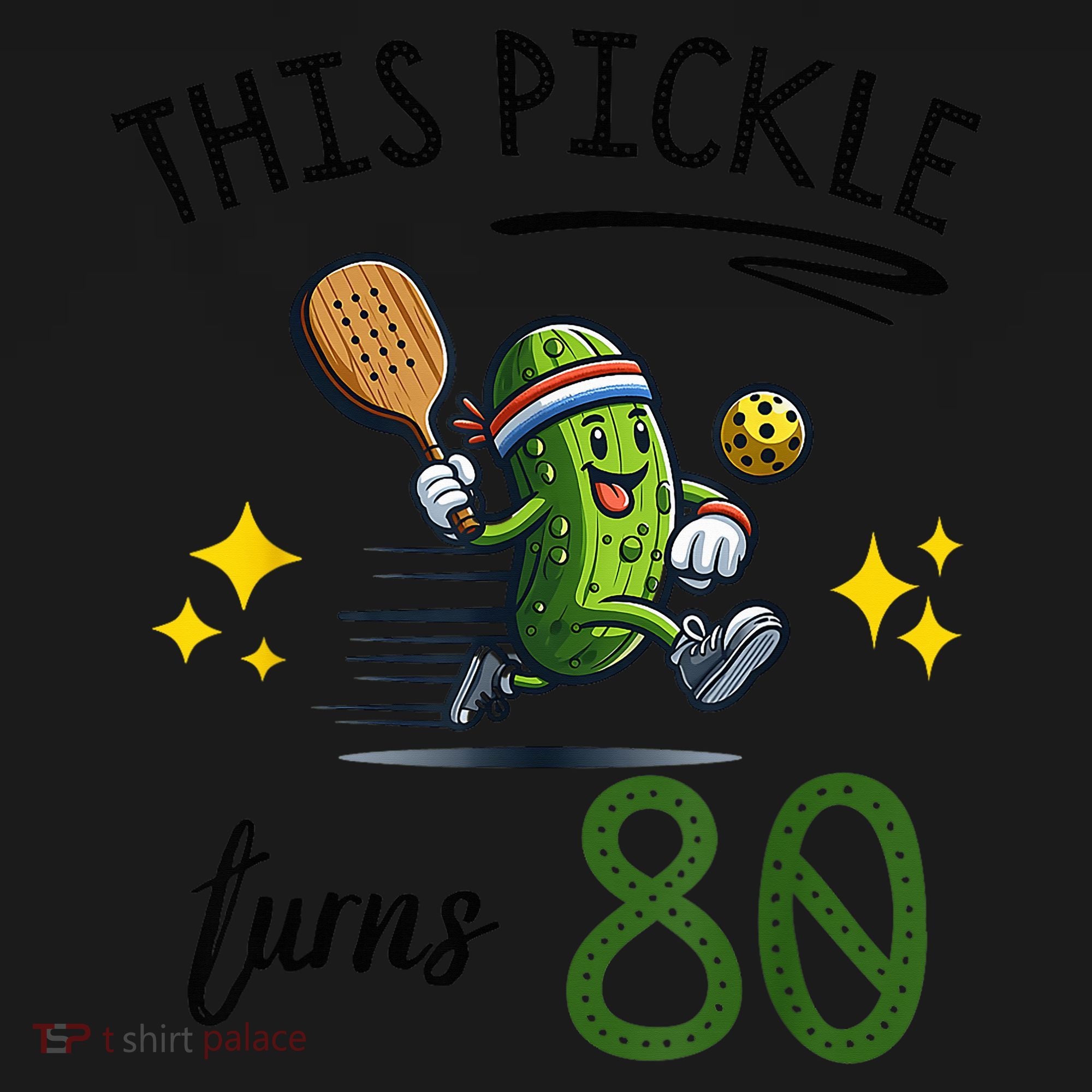 THIS PICKLE TURNS 80 PICKLEBALL 80th BIRTHDAY Visor