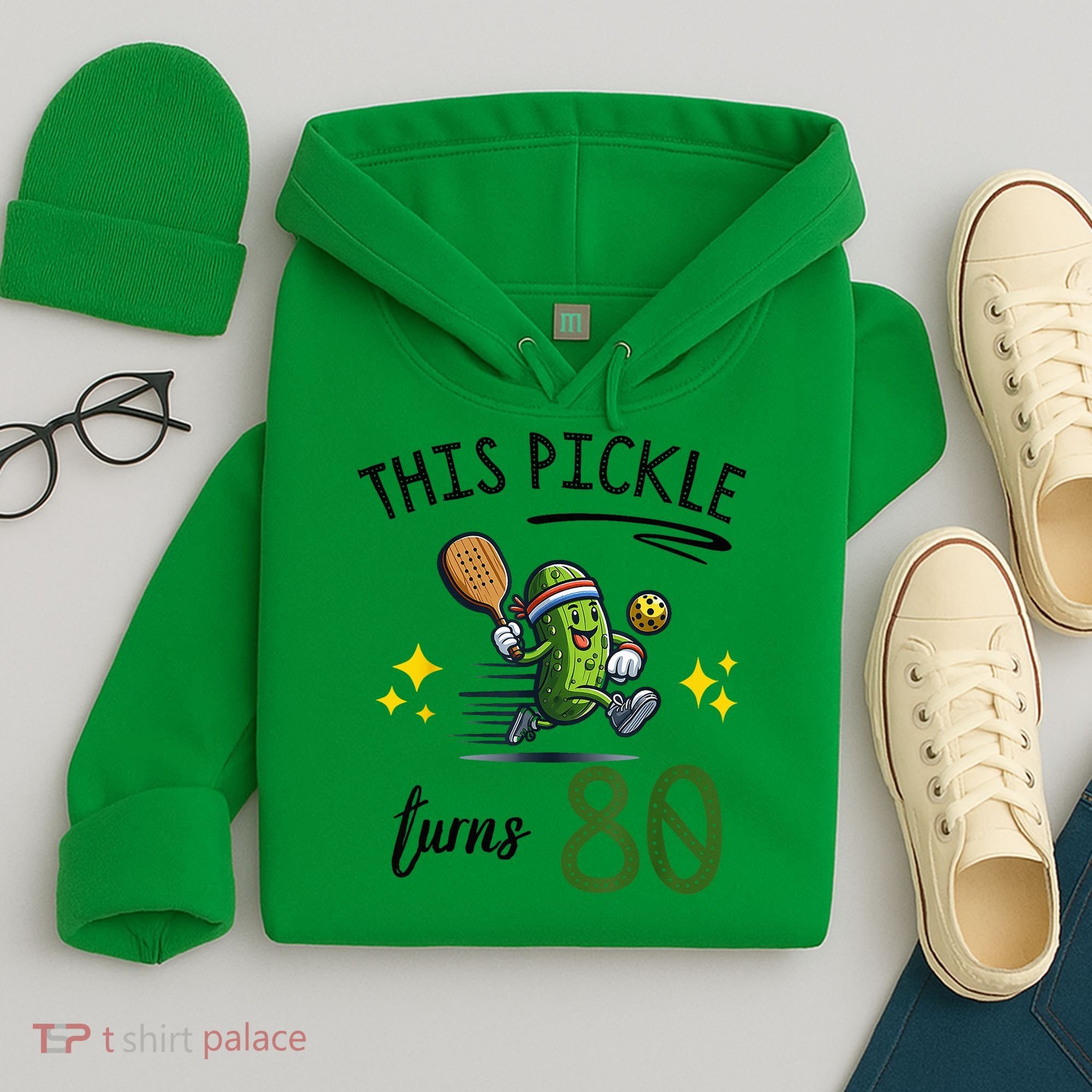 THIS PICKLE TURNS 80 PICKLEBALL 80th BIRTHDAY Hoodie