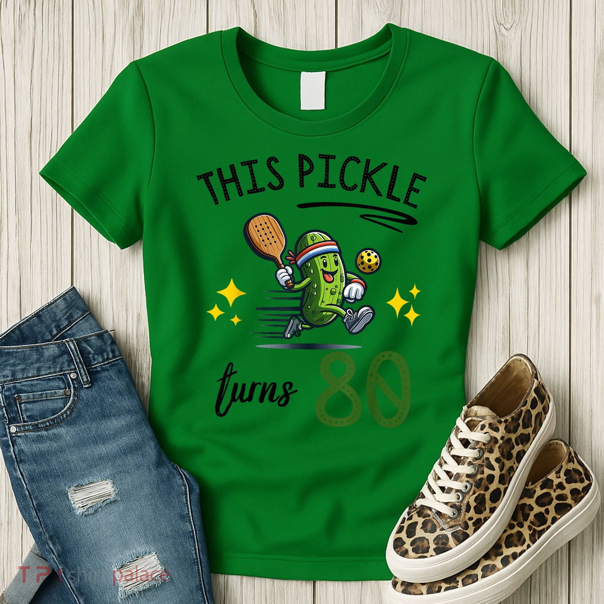 THIS PICKLE TURNS 80 PICKLEBALL 80th BIRTHDAY Women's T-Shirt