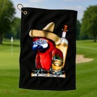 Tequilla Parrot Golf Towel thumb 1