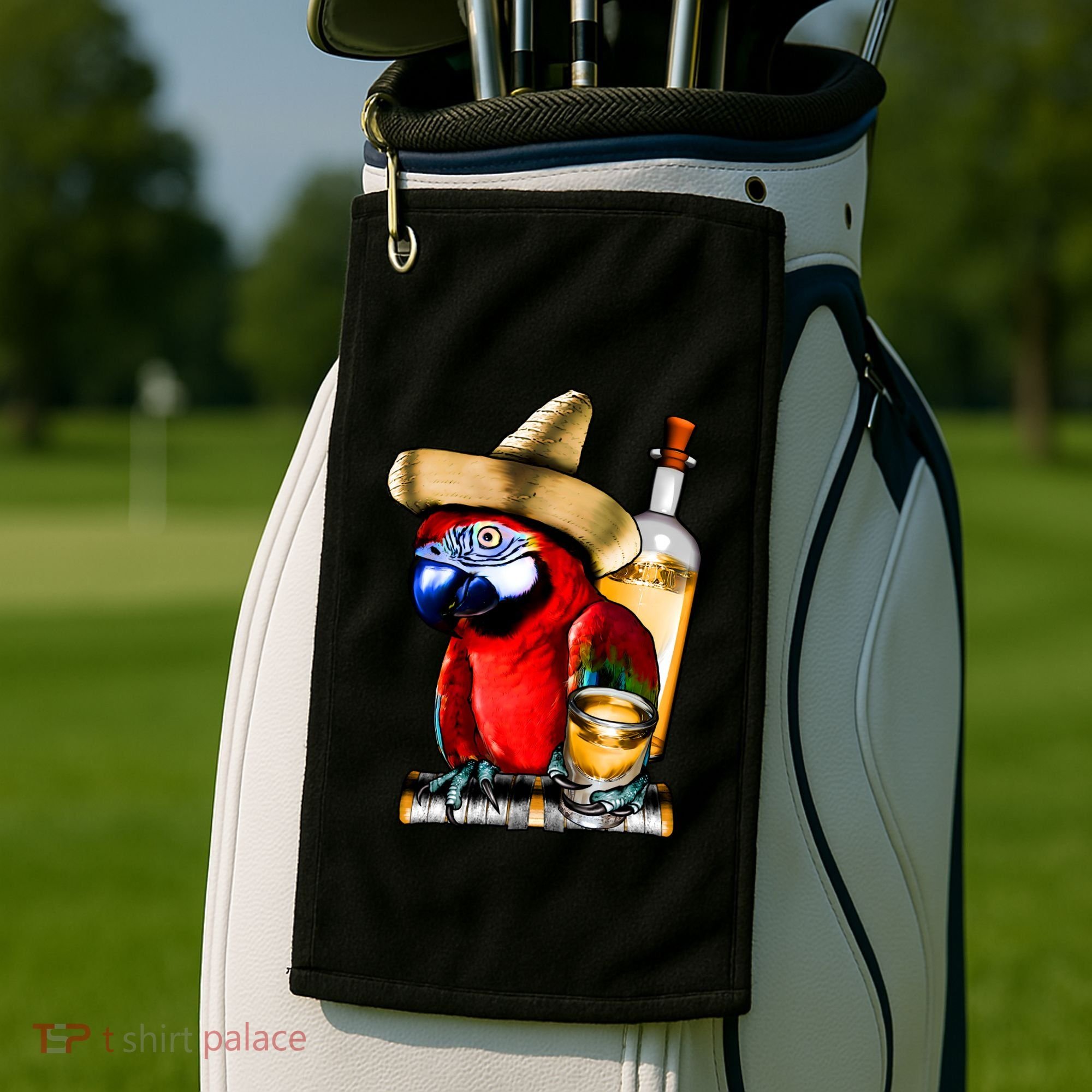 Tequilla Parrot Golf Towel