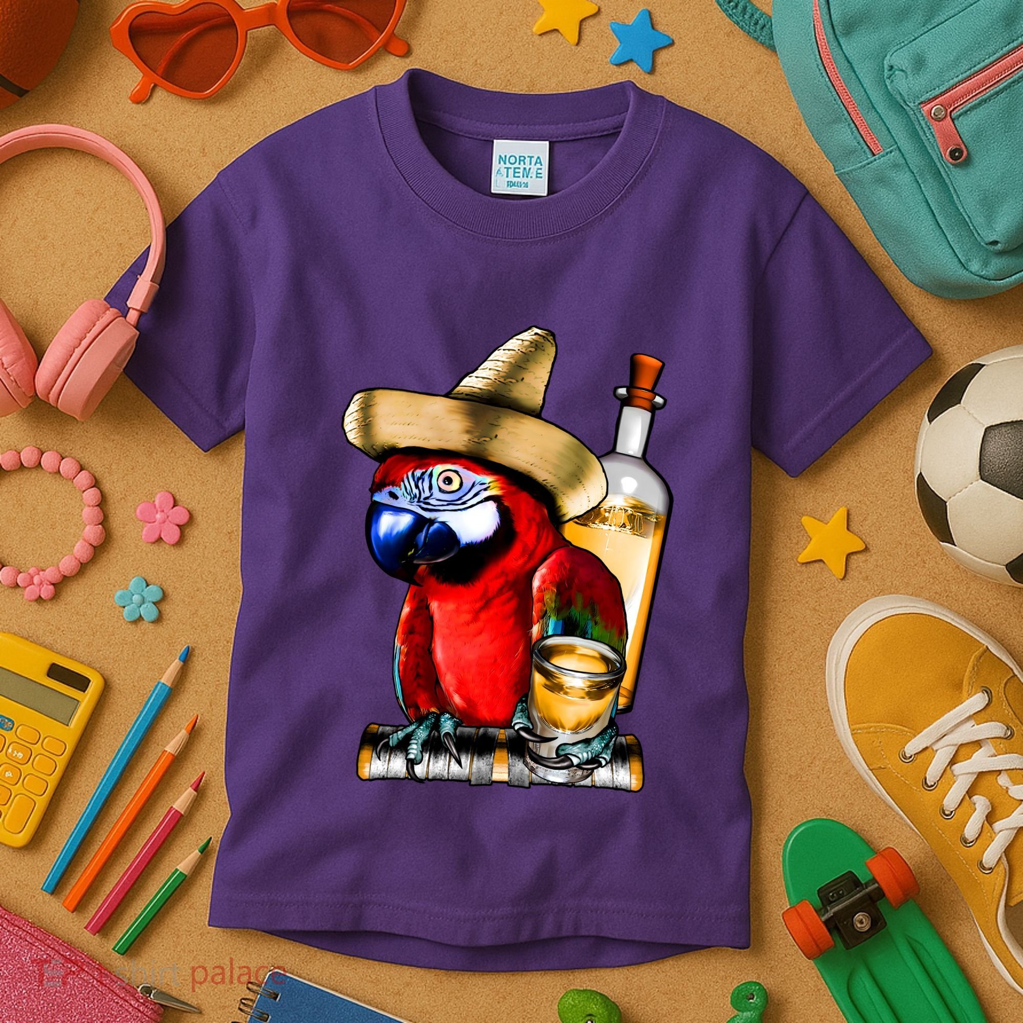 Tequilla Parrot Kids T-Shirt