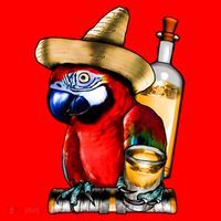 Tequilla Parrot Santa Hat thumb 1