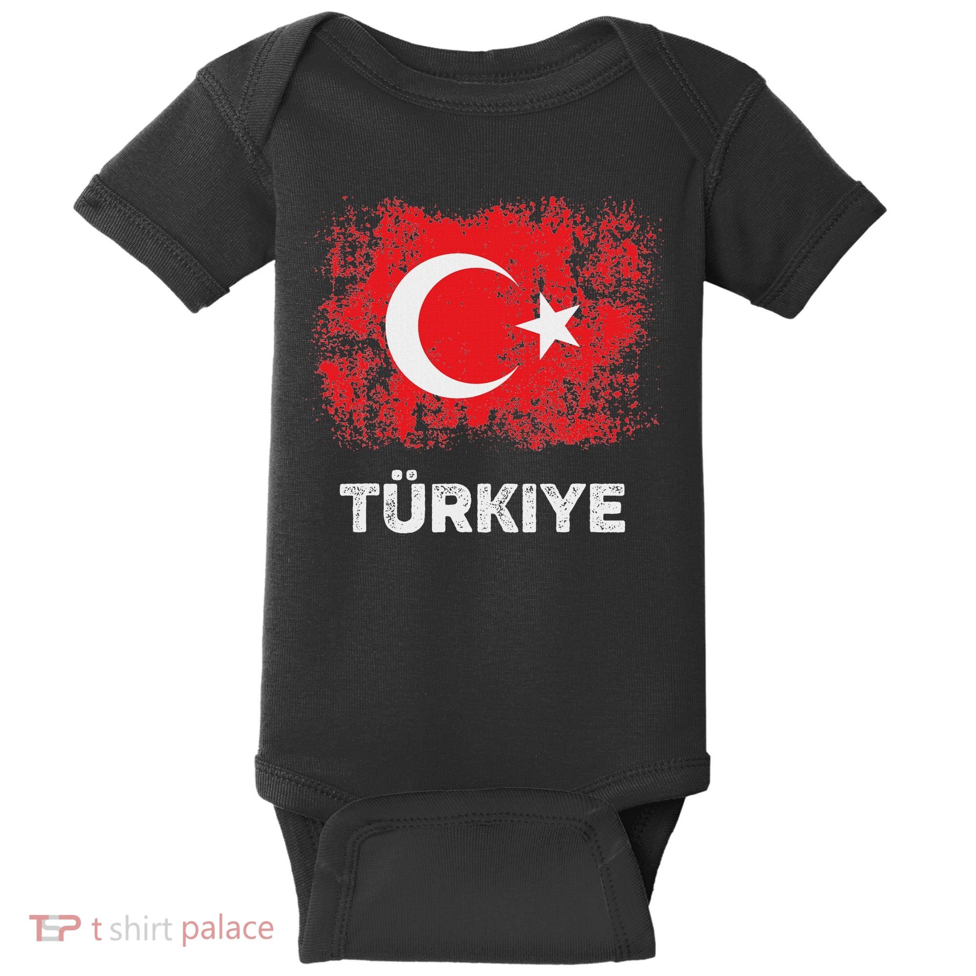Turkish Patriot Turkiye Republic Day Turkish Flag Baby Bodysuit