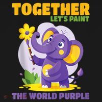 Together Paint The World Purple AlzheimerS Awareness Gift Women's Hoodie thumb 2