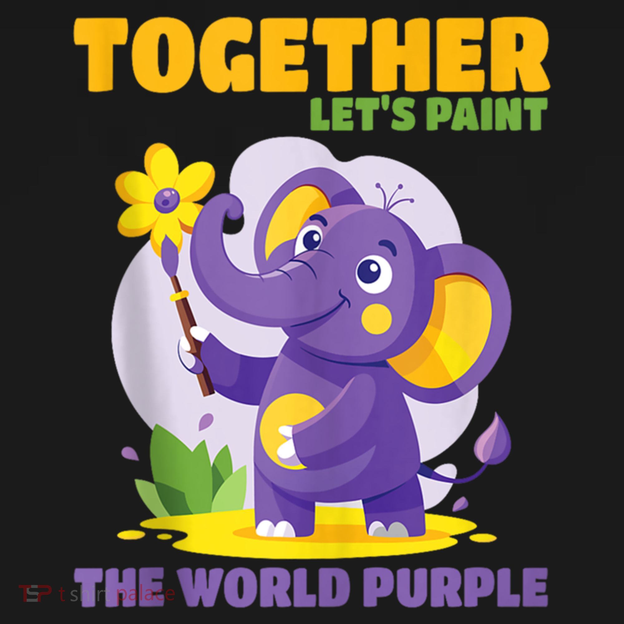 Together Paint The World Purple AlzheimerS Awareness Gift Women's Hoodie