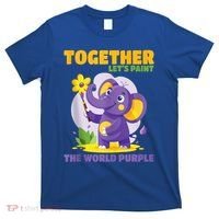 Together Paint The World Purple AlzheimerS Awareness Gift T-Shirt thumb 0