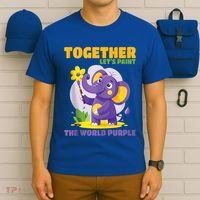Together Paint The World Purple AlzheimerS Awareness Gift T-Shirt thumb 6