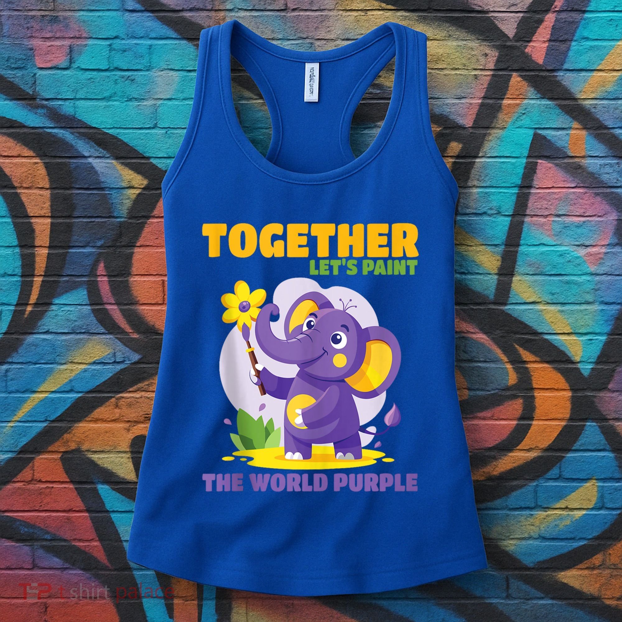 Together Paint The World Purple AlzheimerS Awareness Gift Women's Tank Top