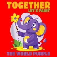 Together Paint The World Purple AlzheimerS Awareness Gift Santa Hat thumb 1