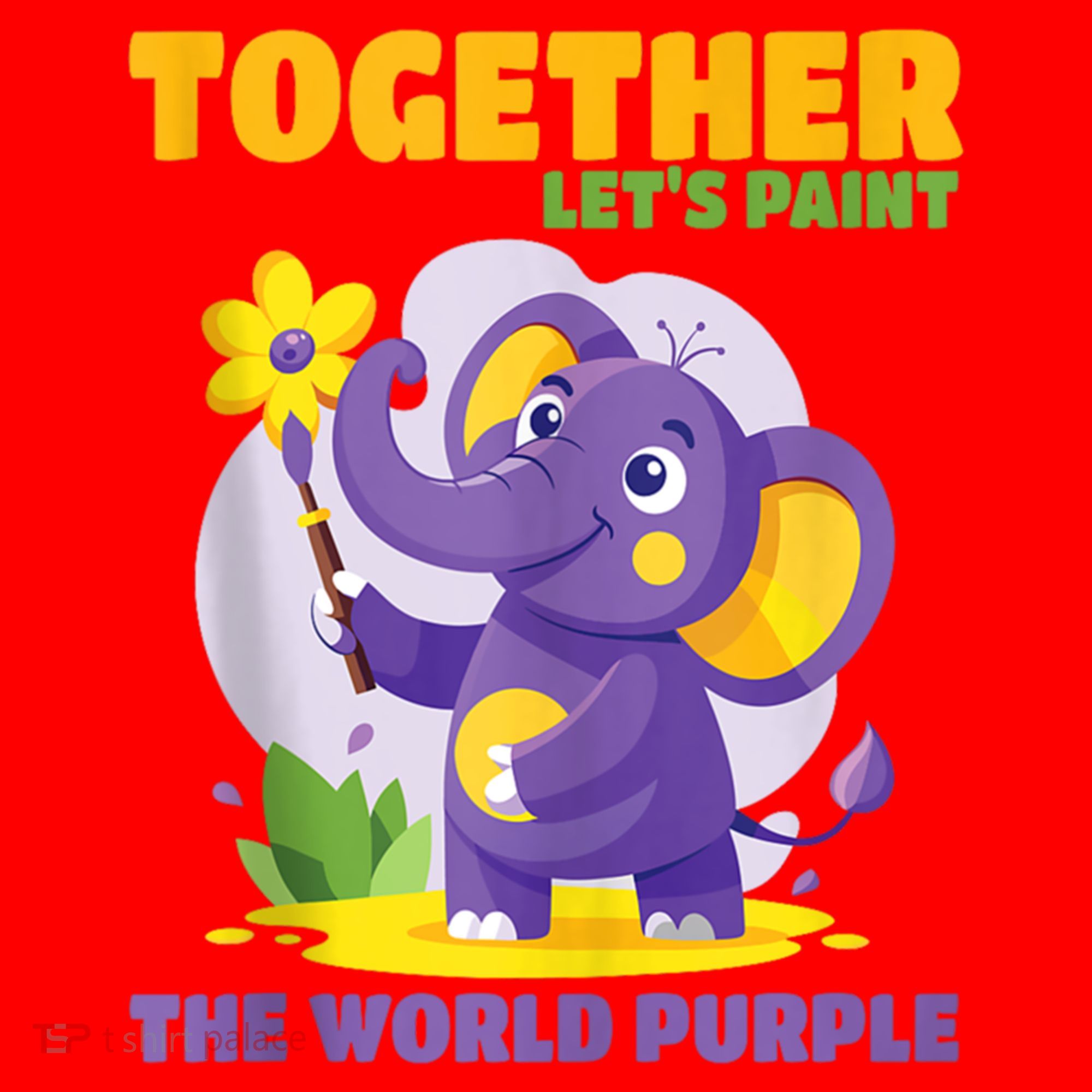 Together Paint The World Purple AlzheimerS Awareness Gift Santa Hat